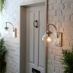 Dunelm Twain Outdoor 17cm Globe Glass Wall Light -wall lights Shop 30730560 alt03