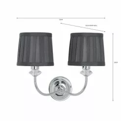 Dorma Genevieve 2 Light Grey Wall Light -wall lights Shop 30730572 alt07
