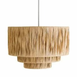 Dunelm Ruolan Raffia 3 Tier Pendant Shade Shade -wall lights Shop 30730588 alt05