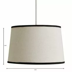 Dunelm Liza Linen Trim Tapered Lamp Shade -wall lights Shop 30730590 alt06