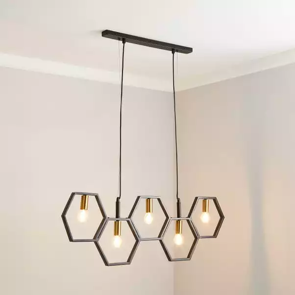 Dunelm Hexa 5 Light Ceiling Fitting 3 Dunelm Hexa 5 Light Ceiling Fitting