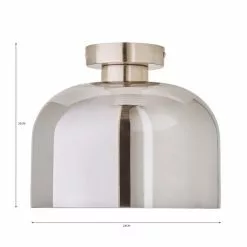 Dunelm Palazzo Chrome 1 Light Flush Ceiling Fitting -wall lights Shop 30731167 alt07