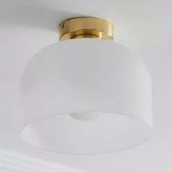 Dunelm Palazzo Gold Effect 1 Light Flush Ceiling Fitting -wall lights Shop 30731203 alt01