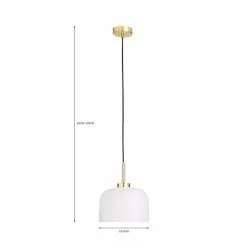 Dunelm Palazzo Gold Effect 1 Light Pendant Fitting -wall lights Shop 30731204 alt07