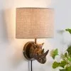 Dunelm Rob The Rhino Easy Fit Plug In Wall Light -wall lights Shop 30731231