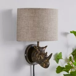 Dunelm Rob The Rhino Easy Fit Plug In Wall Light -wall lights Shop 30731231 alt01