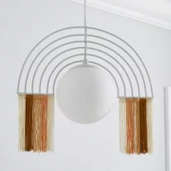 Dunelm Rainbow Fringe Ceiling Fitting 8 Dunelm Rainbow Fringe Ceiling Fitting -wall lights Shop 30732671 alt01