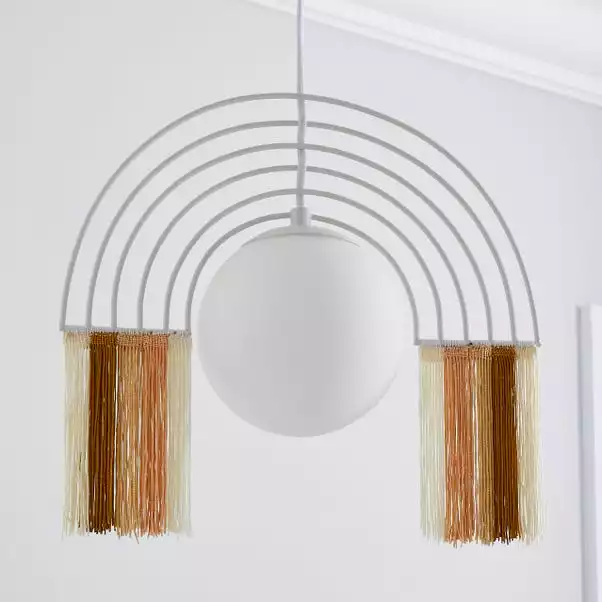 Dunelm Rainbow Fringe Ceiling Fitting 4 Dunelm Rainbow Fringe Ceiling Fitting - Image 2