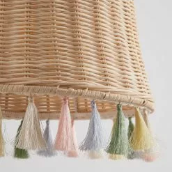 Dunelm Fiesta Rattan Tassel Easy Fit Pendant Shade -wall lights Shop 30734619 alt02