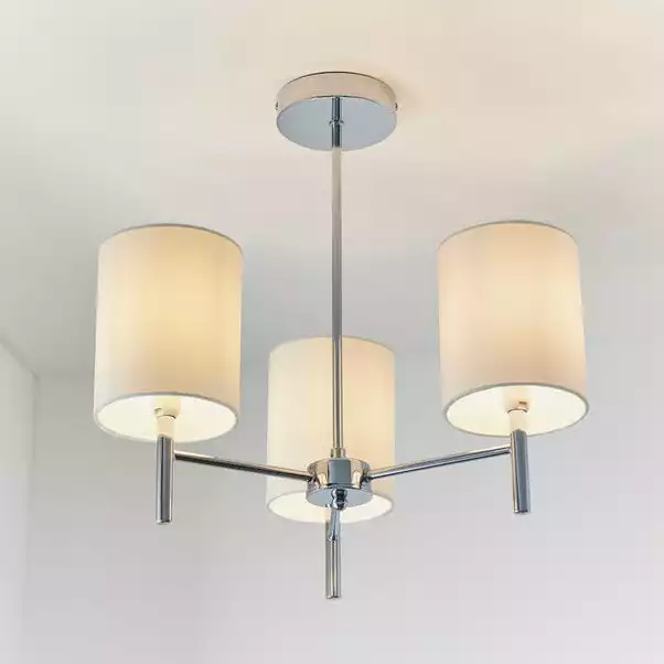 Vogue Lighting Vogue Dewey Chrome 3 Light Flush Ceiling Fitting 3 Vogue Lighting Vogue Dewey Chrome 3 Light Flush Ceiling Fitting