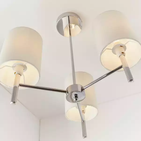 Vogue Lighting Vogue Dewey Chrome 3 Light Flush Ceiling Fitting 6 Vogue Lighting Vogue Dewey Chrome 3 Light Flush Ceiling Fitting - Image 4