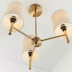 Vogue Lighting Vogue Dewey Antique Brass 3 Light Flush Ceiling Fitting 11 Vogue Lighting Vogue Dewey Antique Brass 3 Light Flush Ceiling Fitting -wall lights Shop 30743006 alt03