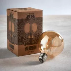 Vogue Lighting Vogue 2 Watt ES LED Amber Filament Large Globe Bulb -wall lights Shop 30743087 alt03