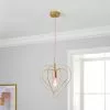 Dunelm Heart 1 Light Pendant Ceiling Fitting