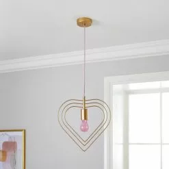 Dunelm Heart 1 Light Pendant Ceiling Fitting -wall lights Shop 30752919 alt06