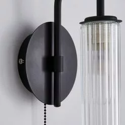 Dorma Henstone Black Bathroom Wall Light -wall lights Shop 30752920 alt04