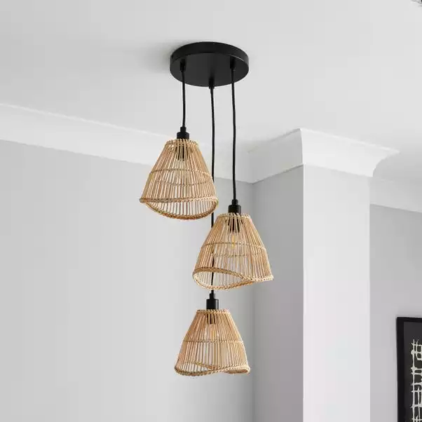 Elements Jaula 3 Light Rattan Cluster Fitting 4 Elements Jaula 3 Light Rattan Cluster Fitting - Image 2