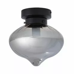 Dunelm Voyager 1 Light Smoked Flush Ceiling Fitting -wall lights Shop 30752951 alt05