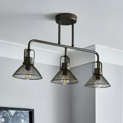 Dunelm Nicholas 3 Light Industrial Ceiling Fitting 9 Dunelm Nicholas 3 Light Industrial Ceiling Fitting -wall lights Shop 30753354 alt01