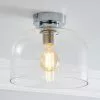 Dunelm Palazzo Clear 1 Light Flush Fitting -wall lights Shop 30753371