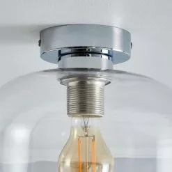 Dunelm Palazzo Clear 1 Light Flush Fitting -wall lights Shop 30753371 alt03