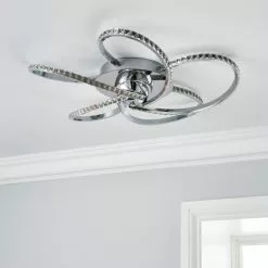 Dunelm Oria 5 Light LED Chrome Ceiling Fitting -wall lights Shop 30753386 alt01