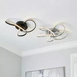 Dunelm Oria 3 Light LED Black Ceiling Fitting -wall lights Shop 30753387 alt06