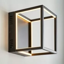 Dunelm Depere Integrated LED Black LED Wall Light