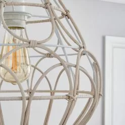 Dunelm Decorative Cane Easy Fit Pendant -wall lights Shop 30753398 alt02