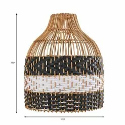 Dunelm Yanha Rattan Easy Fit Pendant 40cm -wall lights Shop 30753427 alt07