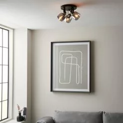 Dunelm Palazzo 3 Light Smoked Glass Spotlight -wall lights Shop 30754813 alt02