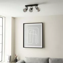 Dunelm Palazzo 3 Light Smoked Glass Spotlight Bar -wall lights Shop 30754814 alt05