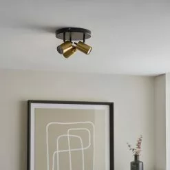 Dunelm Carter 3 Light Gold Spotlight -wall lights Shop 30754821 alt03