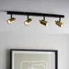 Dunelm Carter 4 Light Gold Spotlight Bar -wall lights Shop 30754822