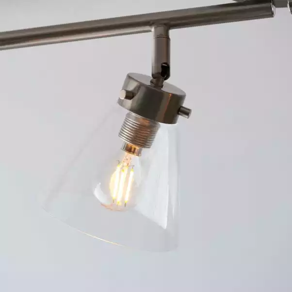 Dunelm Delavin 4 Light Satin Nickel Spotlight Bar 8 Dunelm Delavin 4 Light Satin Nickel Spotlight Bar - Image 6