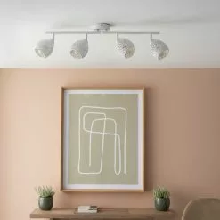 Dunelm Fearne 4 Light White Spotlight Bar -wall lights Shop 30754844 alt03