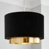 Dunelm Nesa Gold Black Velvet 2 Tier Shade