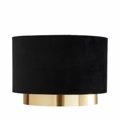 Dunelm Nesa Gold Black Velvet 2 Tier Shade -wall lights Shop 30755587 alt05