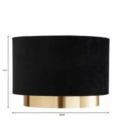 Dunelm Nesa Gold Black Velvet 2 Tier Shade -wall lights Shop 30755587 alt07