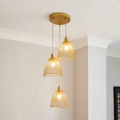 Elements Jaula Gold 3 Light Cluster Ceiling Fitting