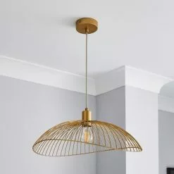 Elements Jaula Gold 1 Light Ceiling Fitting -wall lights Shop 30755632 alt01