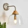 Churchgate Croxton Wood Glass Wall Light