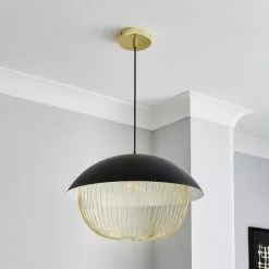 Dunelm Emzo Black Ceiling Fitting 50cm -wall lights Shop 30755730 alt01