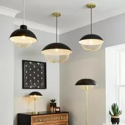 Dunelm Emzo Black Ceiling Fitting 50cm -wall lights Shop 30755730 alt06