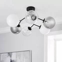 Dunelm Nila 6 Light Ceiling Fitting -wall lights Shop 30755733 alt01