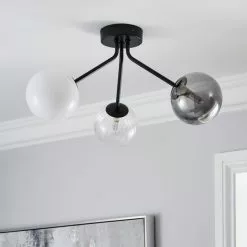Dunelm Nila 3 Light Ceiling Fitting -wall lights Shop 30755734 alt01