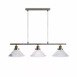 Dunelm Logan Glass 3 Light Nickel Diner Ceiling Fitting 12 Dunelm Logan Glass 3 Light Nickel Diner Ceiling Fitting -wall lights Shop 30755757 alt05