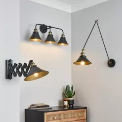 Dunelm Logan Extendable Plug In Grey Wall Light -wall lights Shop 30755759 alt06