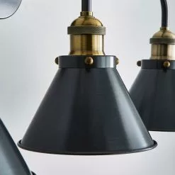 Dunelm Logan Grey 3 Light Wall Light -wall lights Shop 30755760 alt02