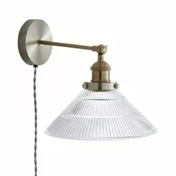 Dunelm Logan Glass Plug In Easy Fit Wall Light 12 Dunelm Logan Glass Plug In Easy Fit Wall Light -wall lights Shop 30755761 alt05